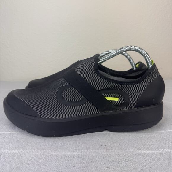 Men’s OOFOS OOmg Slip On Fibre Low Recovery Comfort Shoes Sneakers Black Gray 10 main image 15